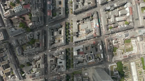 Free Video Stock top aerial view of city blocks in frankfurt Live Wallpaper - Free Live Wallpaper
