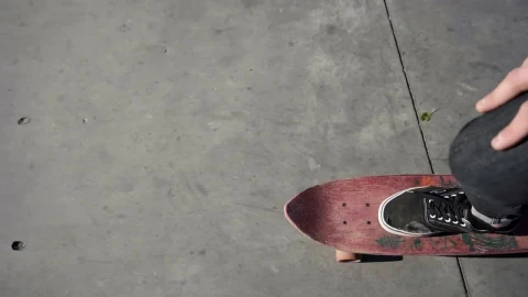 Free Video Stock top pov of a boy riding skateboard Live Wallpaper - Free Live Wallpaper