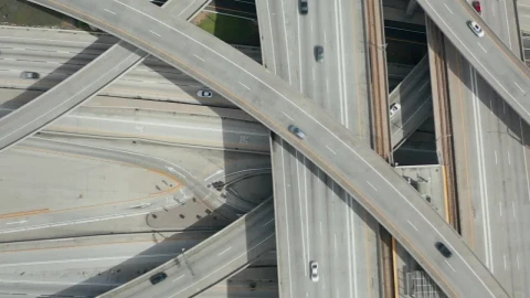 Free Video Stock top shot of the judge pregerson huge highway Live Wallpaper - Free Live Wallpaper