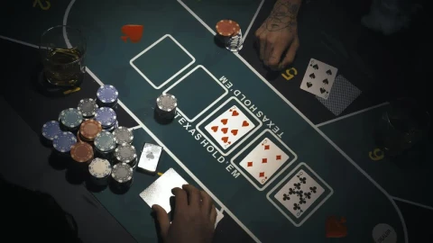 Free Video Stock top view of a poker board in a casino Live Wallpaper - Free Live Wallpaper