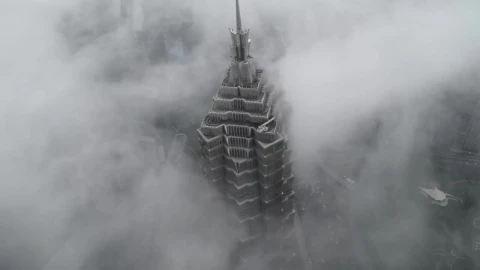 Free Video Stock top view of the jin mao tower in shanghai Live Wallpaper - Free Live Wallpaper