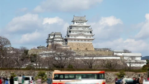 Free Video Stock tourist samurai castle attraction in japan Live Wallpaper - Free Live Wallpaper