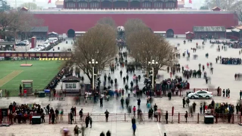 Free Video Stock tourists in the forbidden city in beijing Live Wallpaper - Free Live Wallpaper