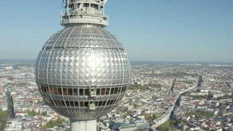 Free Video Stock tower with a spherical structure on top in berlin Live Wallpaper - Free Live Wallpaper
