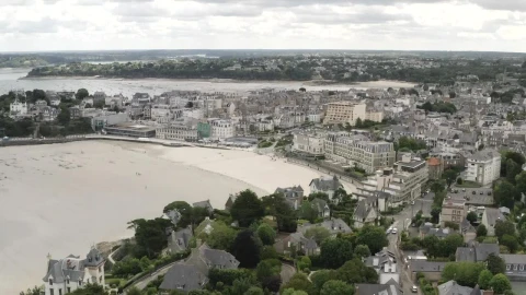 Free Video Stock town beach during low tide Live Wallpaper - Free Live Wallpaper