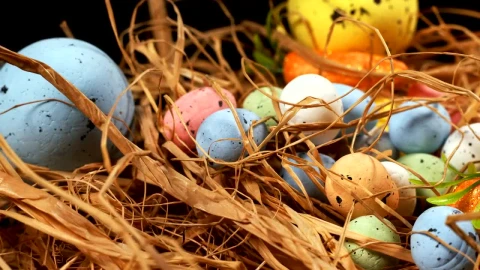 Free Video Stock traditional easter decoration with colorful eggs Live Wallpaper - Free Live Wallpaper