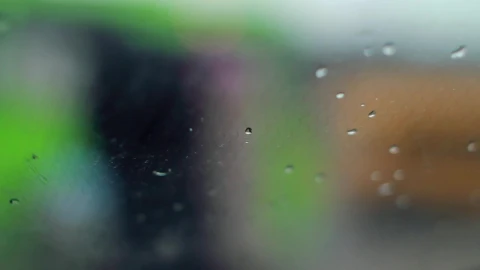 Free Video Stock traffic behind a rainy car window Live Wallpaper - Free Live Wallpaper