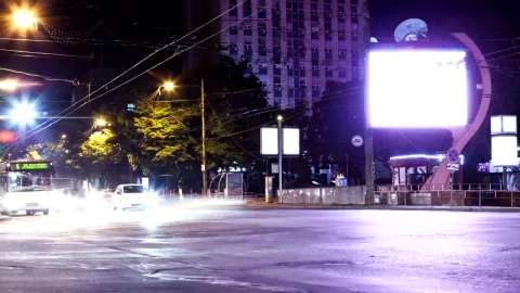 Free Video Stock traffic lights and signs during the night Live Wallpaper - Free Live Wallpaper