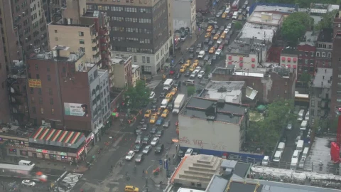 Free Video Stock traffic on manhattan avenues static upper view Live Wallpaper - Free Live Wallpaper