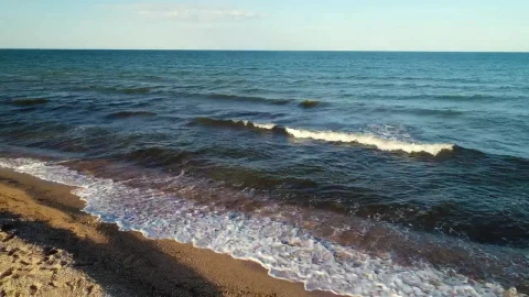 Free Stock Video Waves Hitting The Beach During The Morning Live Wallpaper - Free Live Wallpaper