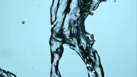 Free Stock Video Water Falling In Slow Motion On A Blue Background Live Wallpaper - Free Live Wallpaper
