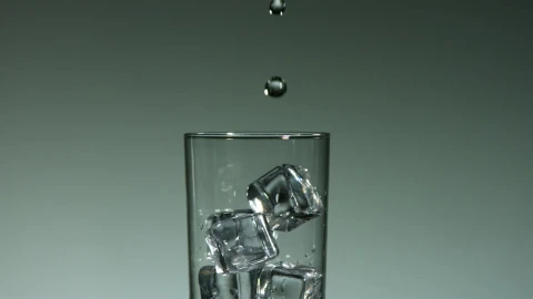 Free Stock Video Water Drops Falling Into A Glass With Ice Cubes Live Wallpaper - Free Live Wallpaper