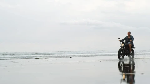 Free Stock Video Wanderlust Biker Having A Ride On The Beach Live Wallpaper - Free Live Wallpaper