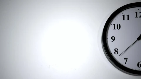 Free Stock Video Wall With A Round Black Analog Clock Live Wallpaper - Free Live Wallpaper