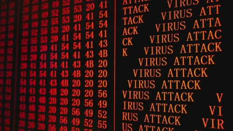 Free Stock Video Virus Attack Red Text On A Screen Live Wallpaper - Free Live Wallpaper