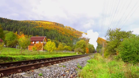 Free Stock Video Vintage Steam Train Moving On The Tracks Live Wallpaper - Free Live Wallpaper