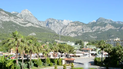 Free Stock Video Village Fountain At The Base Of A Mountain Live Wallpaper - Free Live Wallpaper