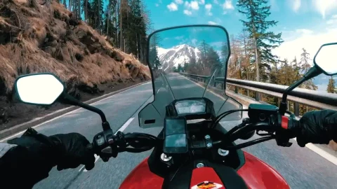Free Stock Video View Of A Motorcycle Driving In The Mountains Live Wallpaper - Free Live Wallpaper