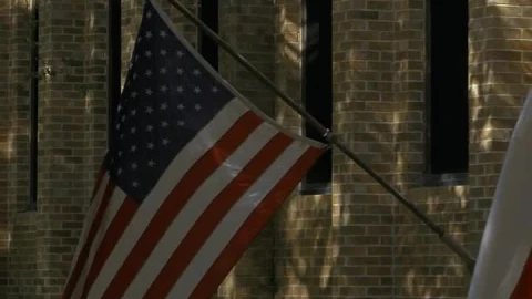 Free Stock Video Usa And Texas Flags Waving At A State Building Live Wallpaper - Free Live Wallpaper