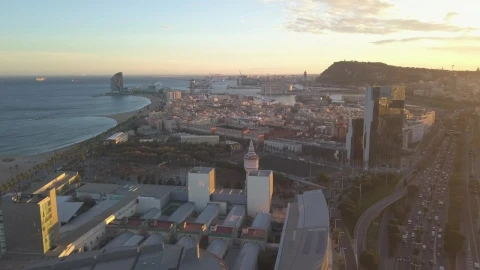 Free Stock Video Urbanization On The Coasts Of Barcelona Live Wallpaper - Free Live Wallpaper