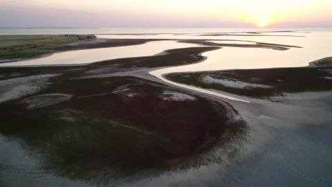 Free Stock Video Unusual Islands In A Huge Lake At Sunset Live Wallpaper - Free Live Wallpaper