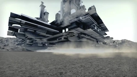 Free Stock Video Ufo Near A Building On Another Planet Live Wallpaper - Free Live Wallpaper