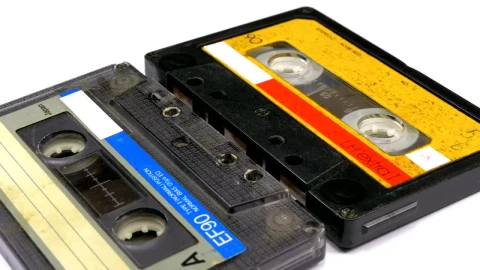Free Stock Video Two Vintage Audio Cassettes Rotating Live Wallpaper - Free Live Wallpaper