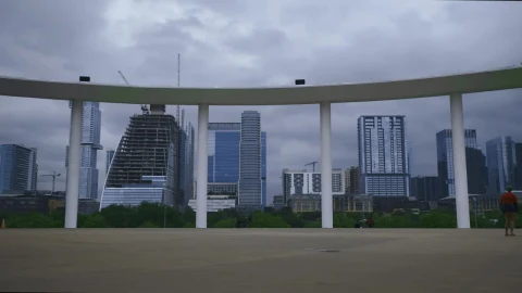 Free Stock Video Two People Watching A Big City In The Distance Live Wallpaper - Free Live Wallpaper