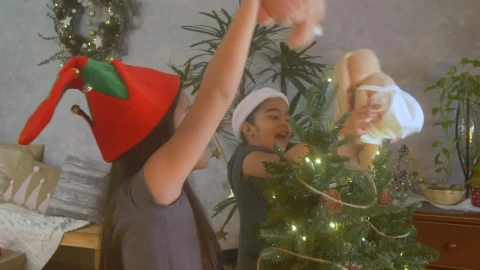 Free Stock Video Two Little Girls Playing With Their Christmas Presents Live Wallpaper - Free Live Wallpaper