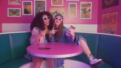 Free Stock Video Two Girls Dancing In A Retro Restaurant Live Wallpaper - Free Live Wallpaper