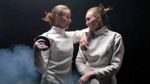 Free Stock Video Two Fencer Friends Talking After A Duel Live Wallpaper - Free Live Wallpaper