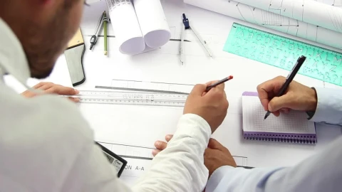 Free Stock Video Two Architects Working With Planes Live Wallpaper - Free Live Wallpaper