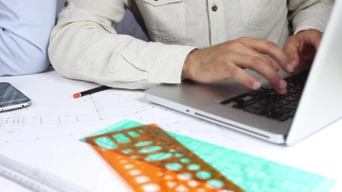 Free Stock Video Two Architects Working On A Drawing Board Live Wallpaper - Free Live Wallpaper