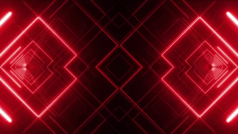 Free Stock Video Tunnels Made Of Forms With Lines Of Red Light Live Wallpaper - Free Live Wallpaper
