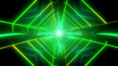 Free Stock Video Tunnel With Light Green Color Lines Walls Live Wallpaper - Free Live Wallpaper
