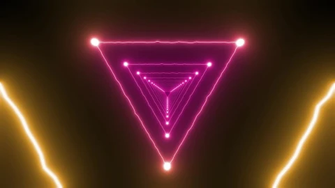 Free Stock Video Tunnel Of Triangles Of Light With Colored Rays Live Wallpaper - Free Live Wallpaper