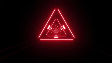 Free Stock Video Tunnel Of Triangles Of Blinking Red Light Live Wallpaper - Free Live Wallpaper