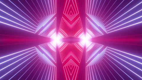 Free Stock Video Tunnel Of Pink And Blue Neon Light Rectangles Live Wallpaper - Free Live Wallpaper