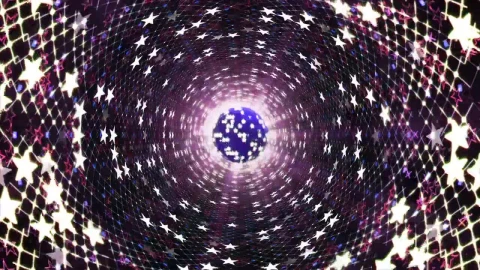 Free Stock Video Tunnel Of Lights Shaped Like Twinkling Stars Live Wallpaper - Free Live Wallpaper