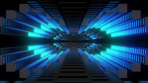 Free Stock Video Tunnel Of Light Bars In Blue Range In D Live Wallpaper - Free Live Wallpaper