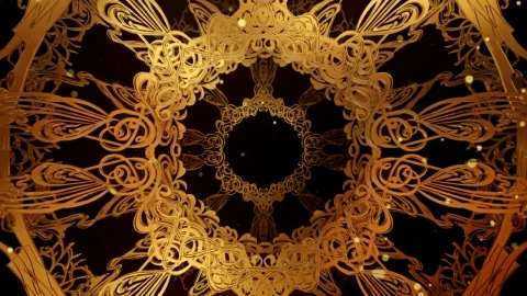 Free Stock Video Tunnel Of Elegant Computer Made Gold Hoops Live Wallpaper - Free Live Wallpaper