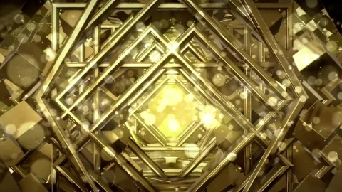 Free Stock Video Tunnel Of Abstract Golden Structures Live Wallpaper - Free Live Wallpaper