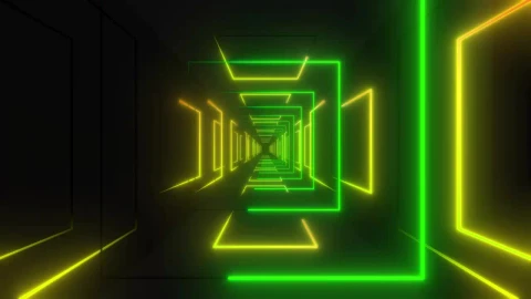 Free Stock Video Tunnel Made Of Yellow And Green Light Live Wallpaper - Free Live Wallpaper