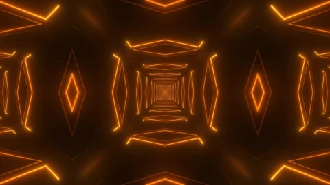 Free Stock Video Tunnel Formed By Golden Light Lines Live Wallpaper - Free Live Wallpaper