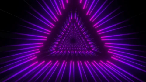 Free Stock Video Triangular Cylinders Passage Made Of Violet Light Live Wallpaper - Free Live Wallpaper
