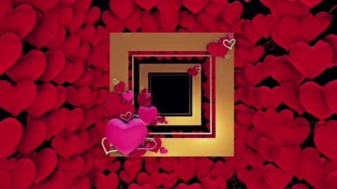 Free Stock Video Traversing Square Shaped Frames And Small Hearts Live Wallpaper - Free Live Wallpaper