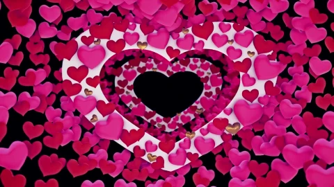 Free Stock Video Traversing Heart Shaped Frames And Small Hearts Live Wallpaper - Free Live Wallpaper