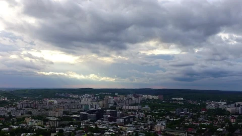Free Stock Video Zooming Across A Small City Skyline Live Wallpaper - Free Live Wallpaper