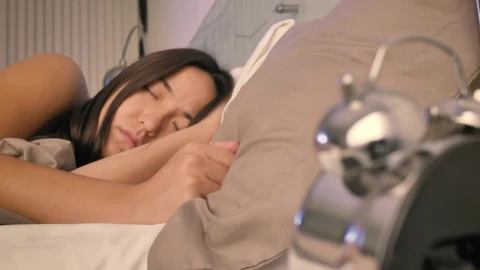 Free Stock Video Young Woman Wakes Up Quickly And Restlessly In Her Bed Live Wallpaper - Free Live Wallpaper