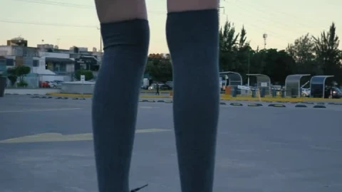 Free Stock Video Young Woman Skating Slowly In A Parking Lot Live Wallpaper - Free Live Wallpaper